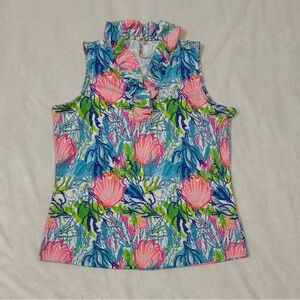 Lulu-B Floral Sleeveless Blouse - Pink, Blue, Green